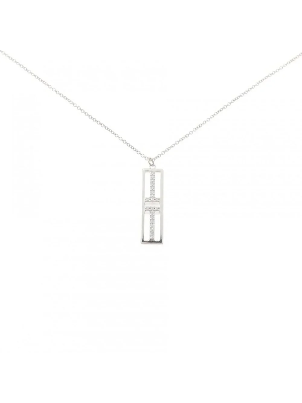 Tiffany & Co T Too Open Vertical Bar Necklace